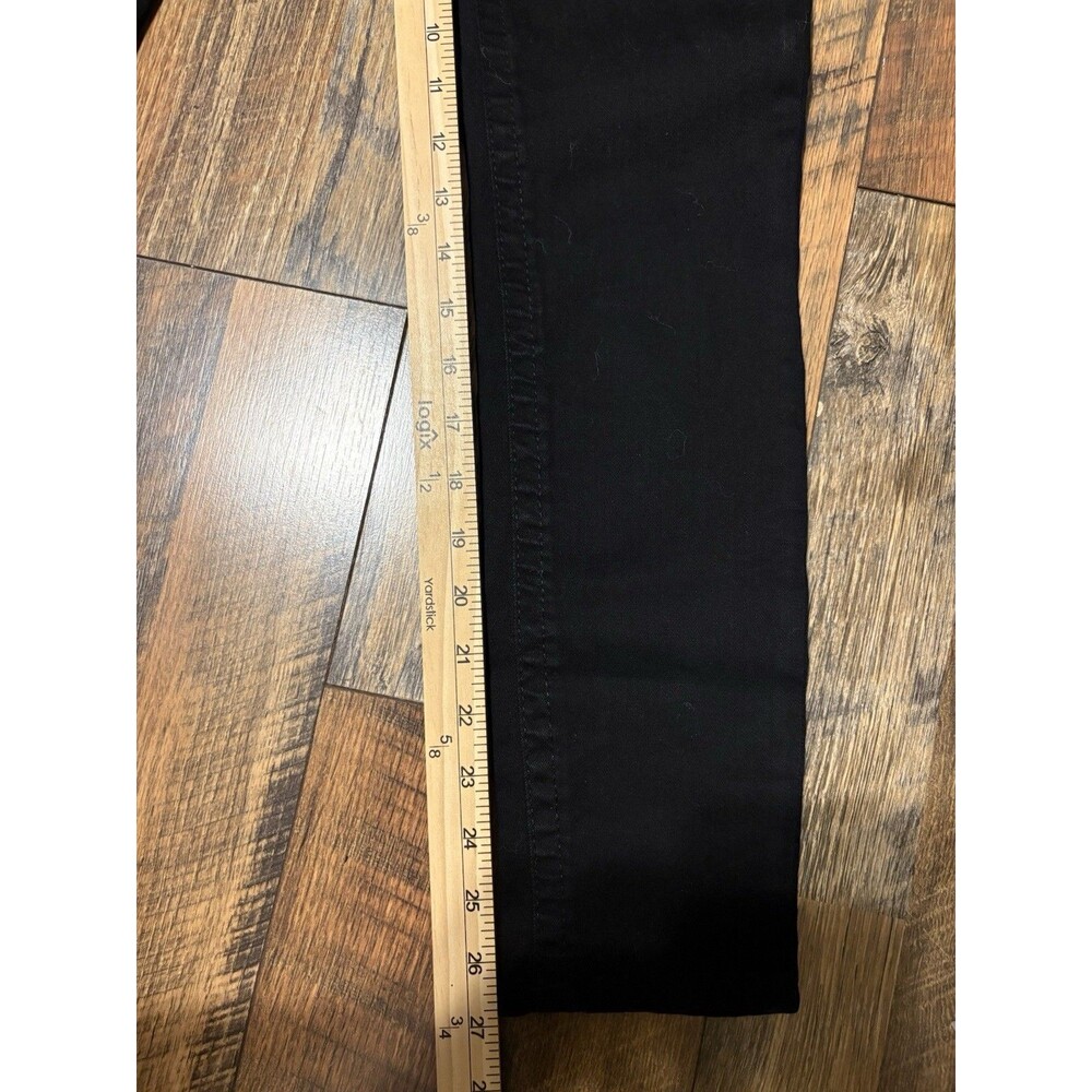 True Religion Mid Rise Skinny Black Denim Jeans Size 27 Stretch 5-Pocket Logo - Picture 6 of 8